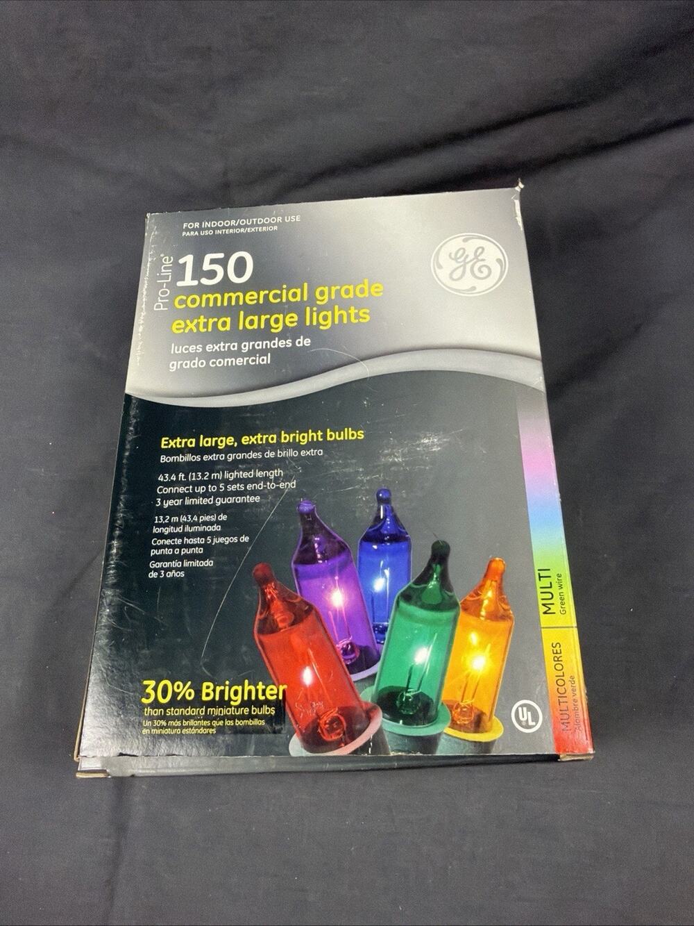 GE Pro-Line 150 XL Multicolor Lights Indoor Outdoor Commercial Grade 43ft